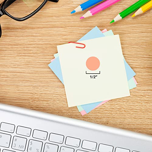 ChromaLabel 1/2 Inch Round Permanent Color-Code Dot Stickers, 1000 per Dispenser Box, Maroon