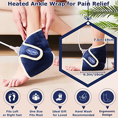 CAMECO Electric Heating Pad for Achilles Tendinitis, Plantar Fasciitis - Auto Shut Off, Adjustable 86°F-158°F for Pain Relief