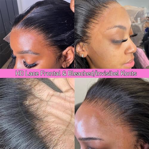 13x4 Body Wave Lace Front Wigs Human Hair 13x4 hd Transparent Lace Frontal Wig 180 Density Lace Front Wigs Human Hair for Women Body Wave Wigs Brazilian Human Hair Pre Plucked with Baby Hair 18 Inch
