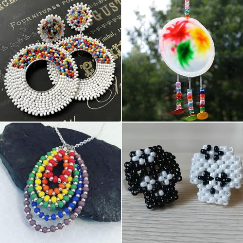 1100 Pcs Beads,Pony Beads,Beads for Jewelry Making,Beads for Bracelets,Hair Beads,Craft Beads,Plastic Beads for Crafts,Hair Beads for Kids Girls,Kandi Beads,Clear Beads for Hair (Sparkle-Star)