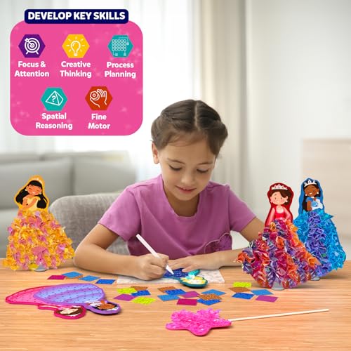 Skillmatics Art & Craft Activity - Poke-in Art Flower Bouquet, Mess-Free Sewing Art for Kids, Craft Kits, DIY Activity, Gifts for Girls & Boys Ages 4, 5, 6, 7, 8, 9