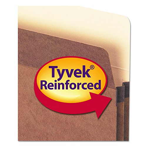 Smead File Pocket, Straight-Cut Tab, 3-1/2" Expansion, Letter Size, Redrope, 25 per Box (73224)
