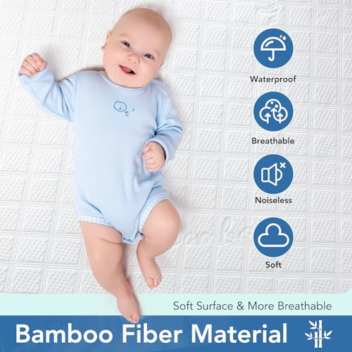 Twin Mattress Protector Waterproof Twin Size Mattress Pad Cover Washable Soft Terry Cooling Breathable Noiseless deep Pocket Matress Protector Twin Vinyl-Free 39" x 75"