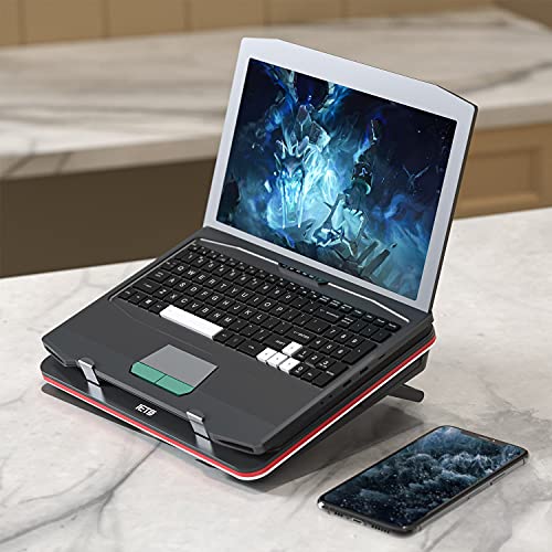 IETS GT500 Powerful Turbo-Fan (4200 RPM) Laptop Cooling Pad with Infinitely Variable Speed,Seal Foam for Rapid Cooling Gaming Laptop,Dust Filter for Protect Laptop,13-17.3inch Laptop Cooler