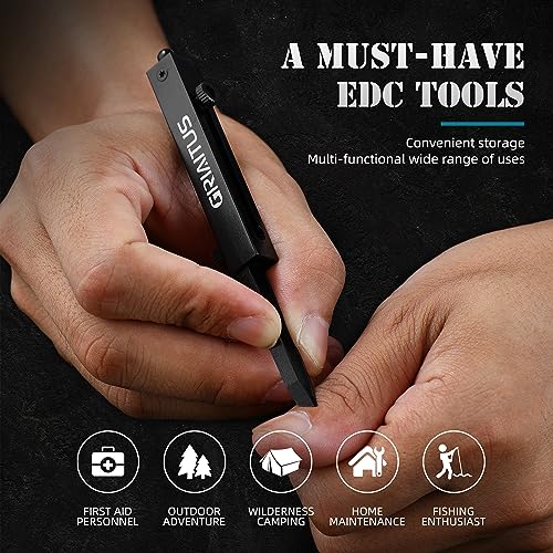 EDC Tweezers Precision Pocket Knife 2 in1 Keychain Multitool Knives Retractable Premium Anti-Static for Splinters, Craft, Jewelry, Soldering, Outdoor, Laboratory Work (Silver)