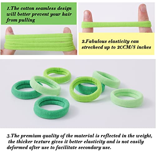 Marcoido Women's Hair Ties, 100Pcs Black, Thick Plus Seamless Hair Bands, Soft Ponytail Holders for Girls, No Crease Damage Free for Thick, Bulk Curly Hair