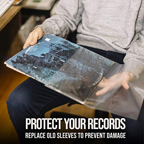 Vinyl Fever Record Sleeves [25 Pack] - Crystal Clear Outer Album Covers - Durable 3 Mil Thick Polypropylene Vinyl Sleeves for 12 Inch Lps and Archival Album Storage | 12.75"x12.75" Perfect Fit Sleeves