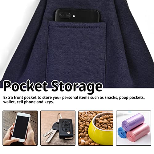 CUBY Dog and Cat Sling Carrier - Small Dog Carrier Sling with Adjust Strap & Zip Pocket, Hands Free Soft Dog Slings for Small Dogs Cats Puppy Pets Outdoor Travel Safety Purse Bag (Black)