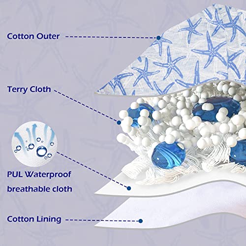 BIG ELEPHANT Potty Training Underwear, 100% Cotton Absorbent Unisex Toddler Pee Pants for Boys & Girls (Floral Series, 10-pack, 9-10Y)