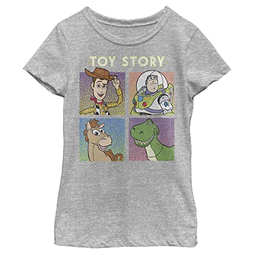 Disney Pixar Girl's Toy Story Four Buds Panels T-Shirt - Athletic Heather - X Small