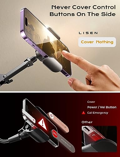 LISEN Tablet Stand Phone Holder iPad Holder for Desk Mount[Ultra Sturdy] 2 Clamps Kindle Holder for Bed Gooseneck Phone Tablet Holder Mount Phone Stand fits iPhone 16 Pro iPad Kindle 4-13" Device