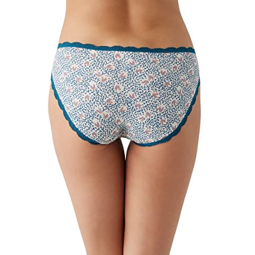 b.tempt'd by Wacoal Women's Inspired Eyelet Bikini Panty, White, Medium