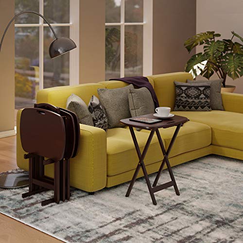 Winsome Lucca Snack Table, 22.83"W x 25.79"H x 15.67"D, Brown,Walnut