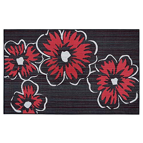 Classic Accessories for Vera Bradley Indoor/Outdoor Rug, 5 x 8 Foot, Happy Blooms