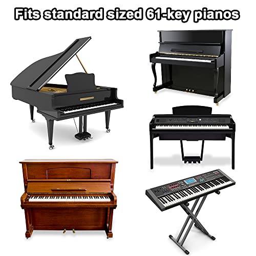 Removable Piano Key Stickers Note Labels for 88 Key Full Size Silicone Reusable Piano Keyboard Stickers for Beginners Comes with Box(Color)