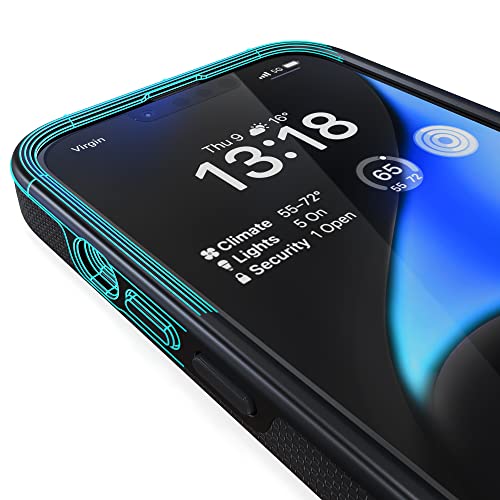 Crave Dual Guard for iPhone 14, Shockproof Protection Dual Layer Case for Apple iPhone 14 (6.1") - Black