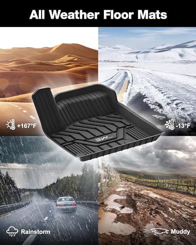 3W 2014-2020 Nissan Rogue Floor Mats Custom Fit for Nissan Rogue Accessories TPE All Weather Floor Liner, 1st and 2nd Row Car Mats (NOT for Nissan Rouge Sports and Select Models)