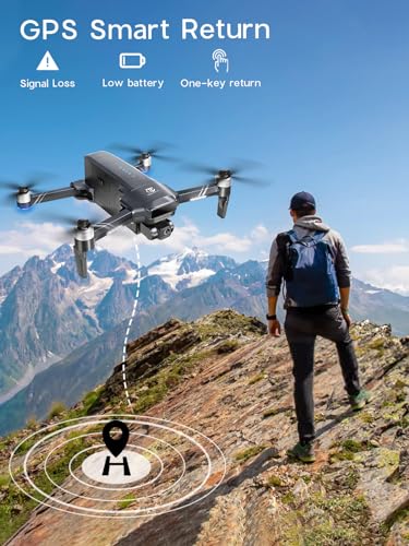 TRIPLEFINE TF35 PRO 2-Axis Gimbal Drone with Camera 4K, 2 Batteries 80-Min Flight Time, 11500 FT Range Transmission, 4K/30FPS Camera GPS-Drone, FAA Certification Completed