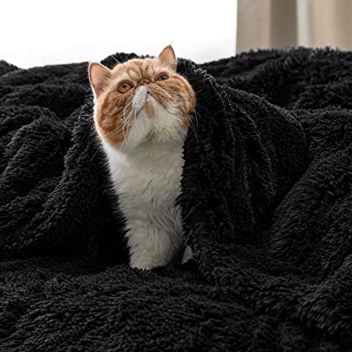 Bedsure Soft Dusty Pink Blankets Queen Size for Bed, Fluffy Fuzzy Blankets for Full Queen Bed, Cozy Plush Sherpa Fleece Faux Fur Blanket for Winter, Thick Warm Blanket Gifts for Women, Men, 90x90