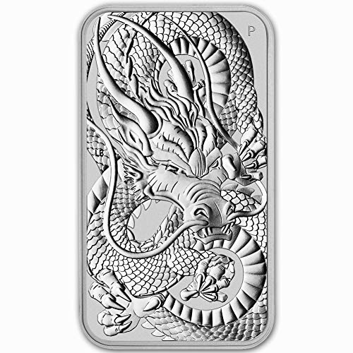 2018 - Present (Random Year) P Lot of (10) 1 oz Silver Bars Australia Perth Mint Dragon Series Rectangular Coins Brilliant Uncirculated with Certificates of Authenticity $1 Seller BU