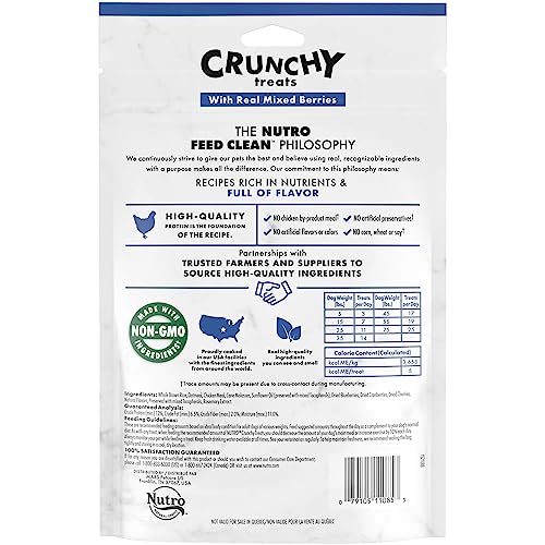 NUTRO Crunchy Dog Treats with Real Mixed Berries, 10 oz. Bag