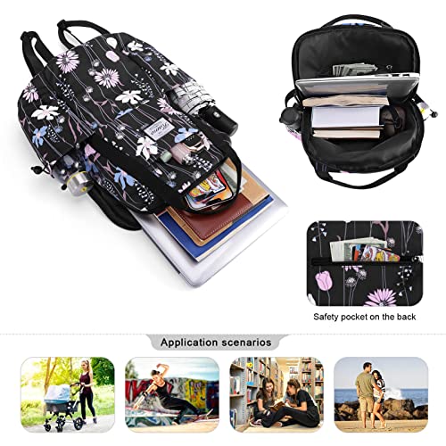 Kamo Women Fashion Backpack Purse Multi Pockets Original Print Daypack Casual Sling Bag for Women