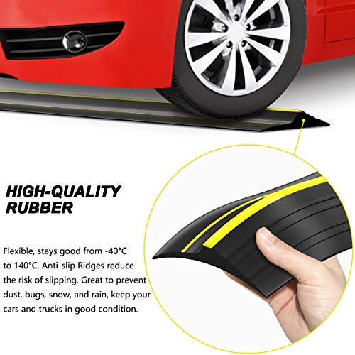 Jin&Bao Universal Garage Door Threshold Seal Strip 10FT Kit, Bottom Waterproof Rubber Weather Stripping Replacement