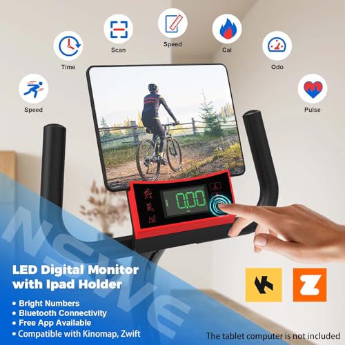 VANSWE Recumbent Exercise Bike for Seniors, Recumbent Bike for Home, Recumbent Stationary Bike 400LBS Weight Capacity with Smart App, LED Monitor, Heart Rate Handle, Magnetic Resistance (Red&Black)