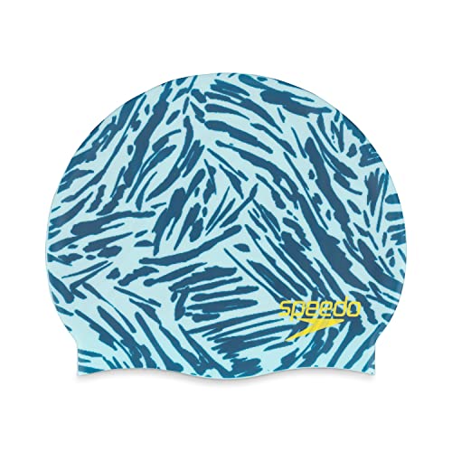 Speedo Unisex-Adult Swim Cap Silicone Elastomeric, Teal