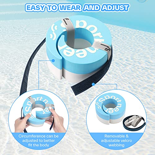 Foam Aquatic Cuffs Exercise Equipment: Sportneer Water Aerobics Float Ring with Adjustable Webbing Pool Exercise Workout Set Water Ankle Ring