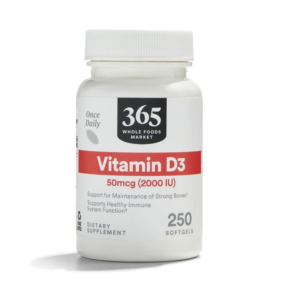 365 by Whole Foods Market, Vitamin D3 2000 IU, 250 Softgels