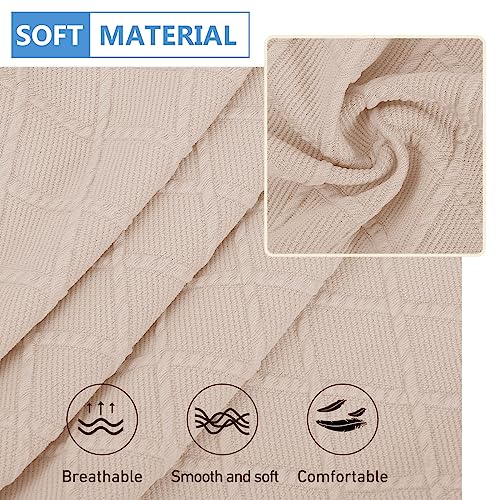 hyha Jacquard Couch Cushion Covers, Magic Sofa Covers Washable, Stretch Couch Covers for 3 Cushion Couch, Diamond Lattice, Thick Sofa Couch Covers for Sectional Sofa (1 Cushion Sofa, Wine Red)