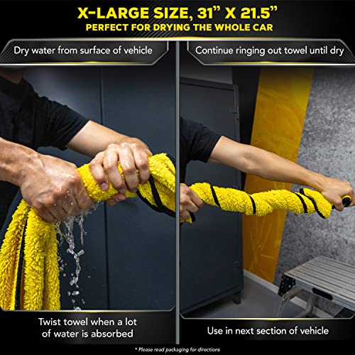 Meguiar's X190400 Supreme Shine Drying Towel, Large Super Plush – 1 Pack