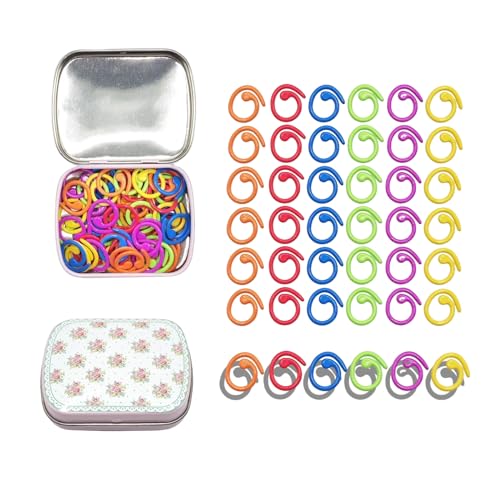 Hilsayum Multicolor Stitch Markers Knitting Stitch Rings Mini Size Crochet Markers Knitting Tool for Sewing Weaving