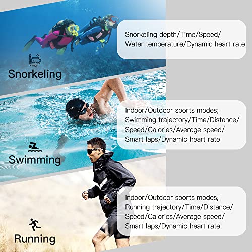 GPS Sports Watch Fitness Wrist Watch with Heart Rate Monitor 100M Water sistant for Running Swimming Cycle Climbing