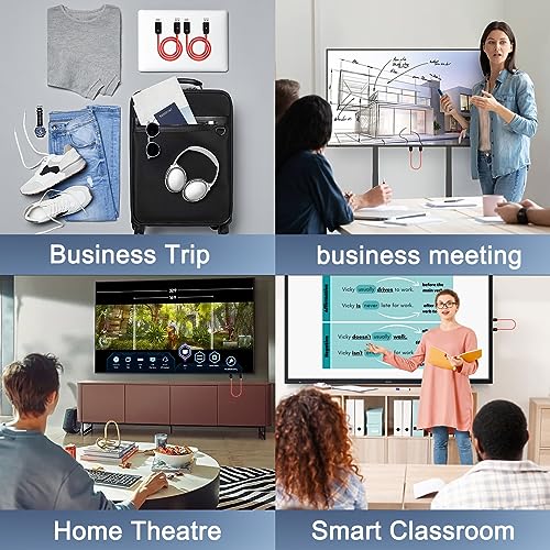 LXJADAP Wireless HDMI Transmitter and Receiver,Portable Wireless HDMI Extender Kit,Plug&Play,5GHz 1080P 60fps Video Audio Projection for Laptop