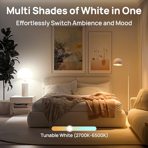 Linkind Alexa Light Bulbs, Soft White to Daylight Tunable (2700K-6500K), Smart Light Bulbs, Work with Alexa & Google Home, CRI>90, 2.4GHz Wi-Fi & Bluetooth LED, A19 E26, 800LM, 60W Equivalent (2-Pack)