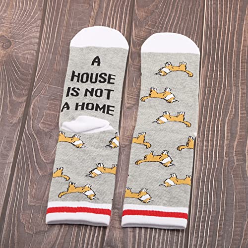 PXTIDY 2 Pairs Sheltie Socks Sheltie Dog Lover Gift A House Is Not A Home Without A Sheltie Socks Shetland Sheepdogs Gift