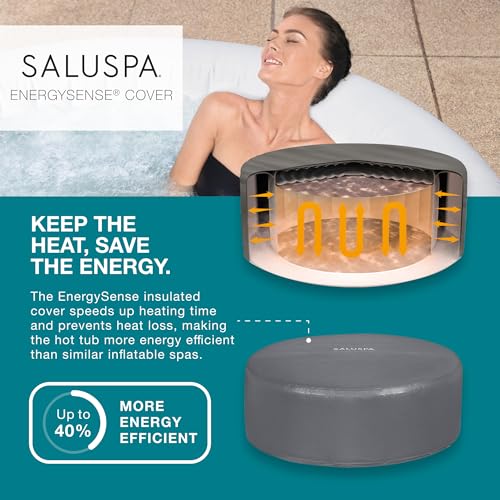 Bestway SaluSpa Barbados AirJet Inflatable Hot Tub Spa 2-4 Person with EnergySense™ Cover