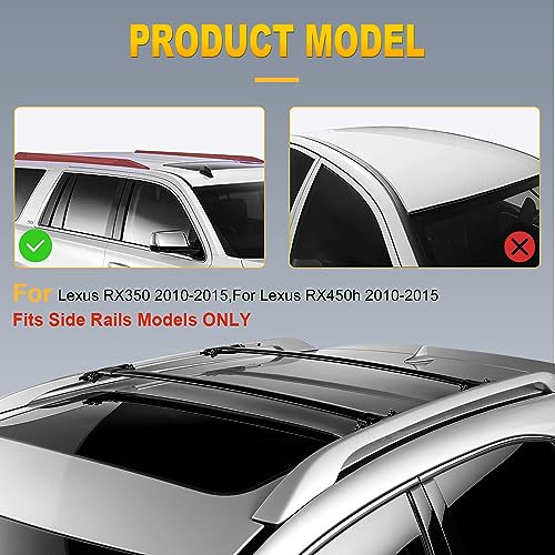 OCPTY Roof Rack Fit for Lexus for RX350 2010-2015,for Lexus for RX450h 2010-2015 Luggage Racks Rooftop Cargo Carrier Bag Luggage Kayak Canoe Bike Snowboard