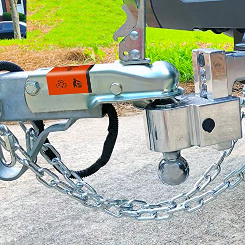 Tnyeobae 48" Trailer Safety Chain with 1/4" Spring Hook,Grade-30 Metal Safety Chain Kit 3500 lbs (pack of 2)