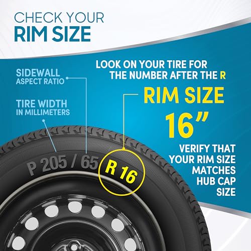 BDK Hubcaps Wheel Covers For (2006-2014) Toyota Camry 16 Inch Hubcaps Set Of 4, Snap-on Direct OEM Replacement For Toyota Camry Hubcaps 16 Inch Wheel Covers Impact-Resistant High Durability