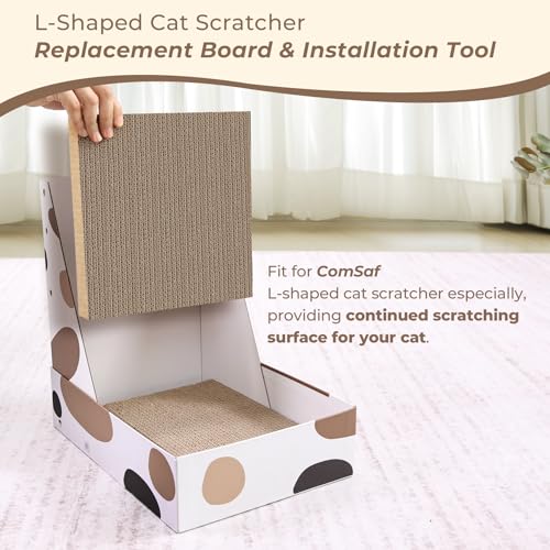 ComSaf Cat Scratching Board Refills(3 Pack), Replacement Cat Scratch Pad with Accessory Bag