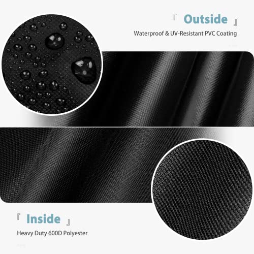 Upgraded Griddle Cover - 22 Inch 17 Inch with Hood and Stand for Blackstone, Waterproof & Heavy Duty with Large Air Vent and Straps