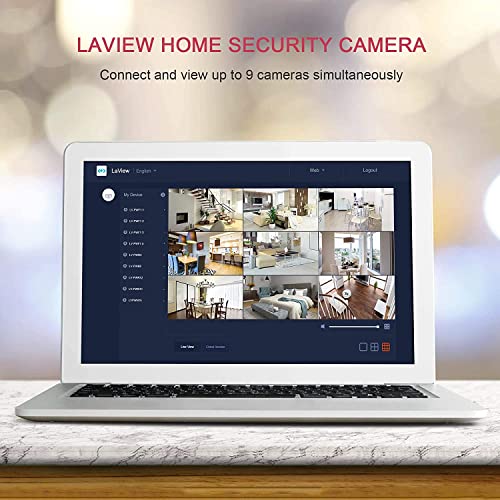 LaView 5G& 2.4GHz Security Cameras 4pcs, Home Security Camera Indoor 1080P, Wi-Fi Cameras Wired for Pet, Motion Detection, Two-Way Audio, Night Vision, Works with Alexa, iOS & Android & Web Access