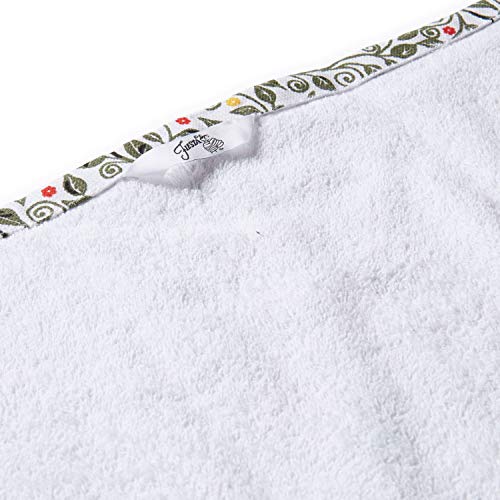 Fiesta Skull & Vine Kitchen Towel Set, 16"x28",Cotton, Black & White