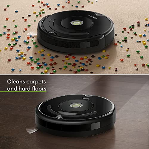 iRobot Roomba Vac Robot Vacuum (Q0120) - Easy to use, Power-Lifting Suction, Multi-Surface Cleaning, Smart Navigation Cleans in Neat Rows, Self-Charging, Alexa, 675