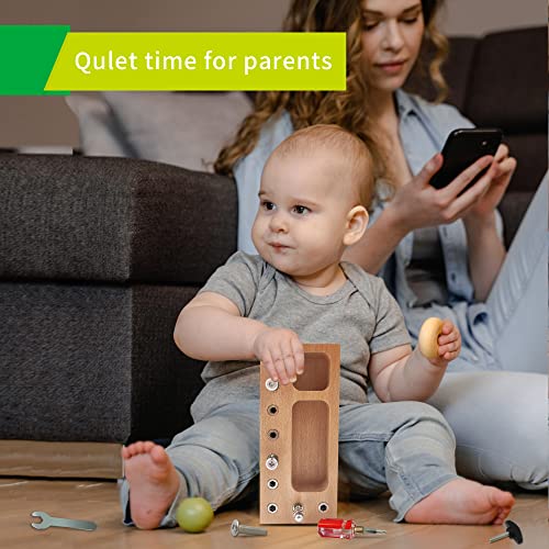 Montessori Toys for 3 4 5 Year Old, Montessori Screwdriver Board, Kids Wooden Toys, Fine Motor Skills Toys, Sensory Preschool Learning Toys for Toddler Travel