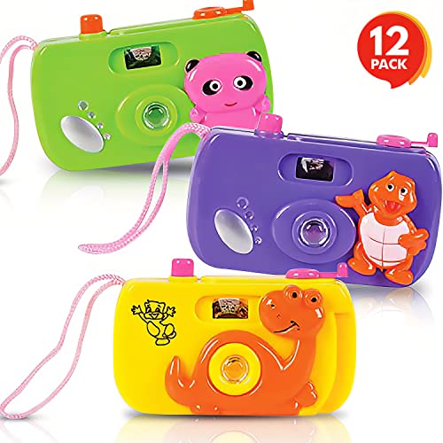 Kids Camera Toy Set with Images in Viewfinder (12PCs) Pretend Play for Toddlers/Kids, Great for Birthday Party Favors for Kids 3-5, Goody Bags Birthday Gifts, Toddler Party Favors, Goody Bag Stuffers