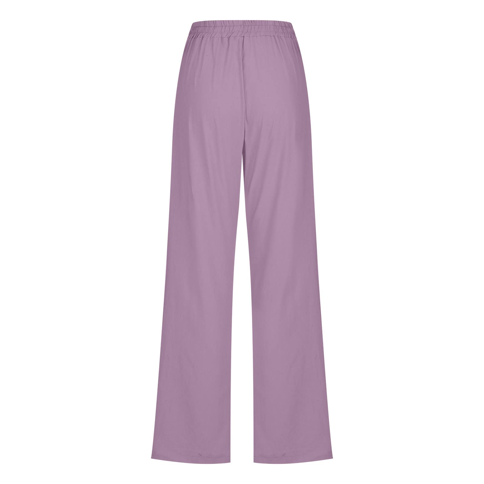 LRMQS Day Prime Deals Today 2024 Womens Casual Linen Pants 2024 Spring Drawstring Elastic Waist Trousers with Pockets Lounge Fashion Vacation Clothing My Orders Lightning Deals of Today Prime